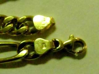 SOLID 14K YELLOW GOLD FIGARO CHAIN   