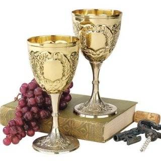 The Kings Royal Chalice Embossed Brass Goblet