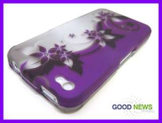 for Verizon Sprint AT&T Apple iPhone 4 4S Purple Vine Flowers Hard 