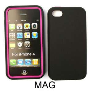 HYBRID 2 in 1 Silicone Rubber+Cover Case for Apple iPhone 4 4th 4S 