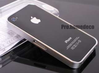   line Aluminum Metal Bumper Case for iPhone 4/4s Free Protector  