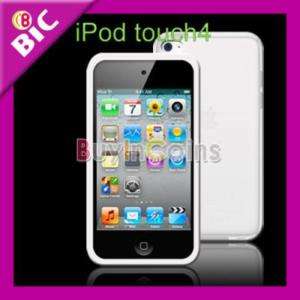 White Silicone Skin Case Cover for iPod Touch 4 4G 4TH  