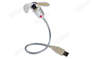 USB LED Light With Fan For Notebook Laptop PC Flexible  