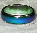 Solid unisex band color changing mood ring size 4, 5, or 6 with color 