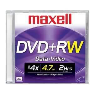 Maxell 4x DVD+RW Media. DVD+RW 4.7GB 4X (SINGLE) OPTMED. 4.7GB   120mm 