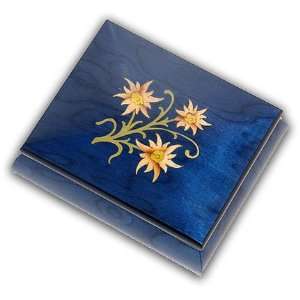  Gorgeous Erclano Hand Inlaid Italian Royal Blue Music Box 