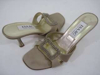 ISAAC ISAAC MIZRAHI Tan Slides Heels Shoes Size 7.5  