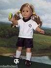 pc Soccer Black/ White Outfit fits American Girl