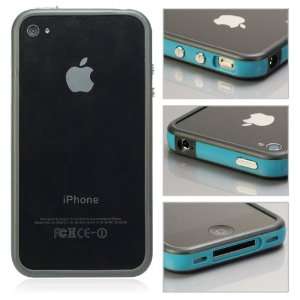  / Blue Bumper Case for Apple iPhone 4 [Total 60 Colors] +Free Screen 