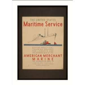  WPA Poster (M) The United States Maritime Service offers 