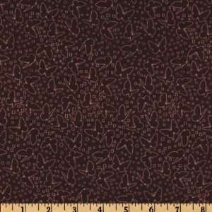  44 Wide Galaxy Linework Butterfly Brown Fabric By The 