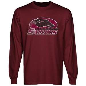 Southern Illinois Salukis Distressed Primary Long Sleeve T Shirt 