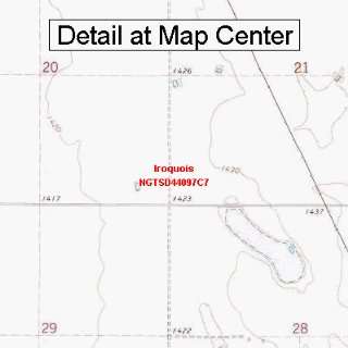  USGS Topographic Quadrangle Map   Iroquois, South Dakota 