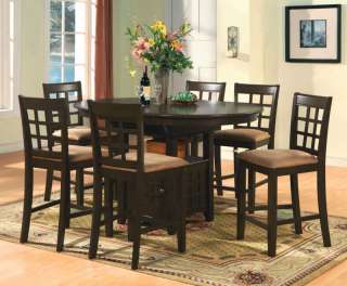 OVAL COUNTER HEIGHT DINING SET 7PC TABLE & 6 BAR STOOLS  