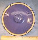   Glaze Blue Rib Stoneware Pickle Crock Bowl Butter Jar Cooler Lid Top