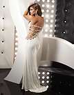 New JASZ COUTURE 4335 White Evening Gown Prom Party Dress NWT sz 0 2 4 