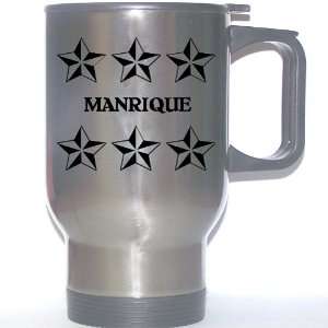  Personal Name Gift   MANRIQUE Stainless Steel Mug (black 