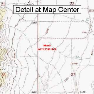 USGS Topographic Quadrangle Map   Manti, Utah (Folded/Waterproof 