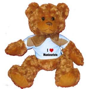  I Love/Heart Manicurists Plush Teddy Bear with BLUE T 