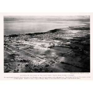 1932 Halftone Print Managua Nicaragua Aerial Cityscape Laguna Tisiapa 
