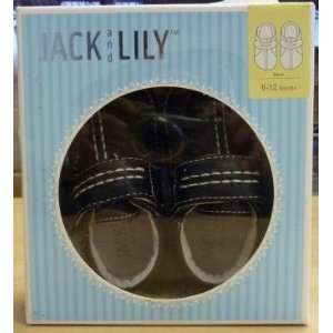  Jack and Lily My Shoes in Black with White Stitching Size 
