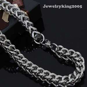 9mm Heavy Steel 3D Franco Chain Necklace 20 40  