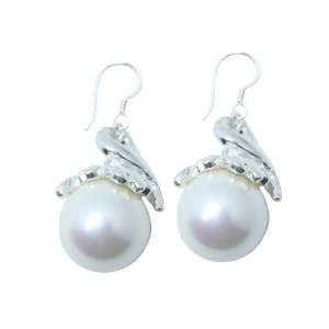  D Gem Majorca Pearl Earrings on 925 silver plated D Gem Jewelry