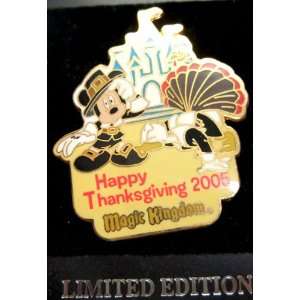  Happy Thanksgiving Magic Kingdom 2005 Limited Edition Pin 