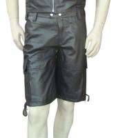 Leather Combat Shorts for Men with Laces (Real Leather)  