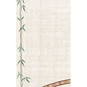 Left Insert 8 1/2 x 14 Menu Paper Asian Themed Bamboo Design   100 