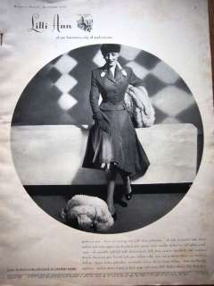1951 LILLI ANN Womens Clothing Poodle Dog Ad  