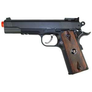  TSD M1911 Tactical Airsoft Spring Pistol Black/Wood Grips 