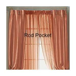   Taylor Sheer Rod Pocket Curtain Set Terracotta 