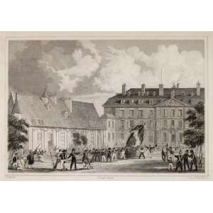  1831 Ecole Polytechnique School Paris Steel Engraving 