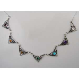  A Beautiful Sterling Silver Chakra Neckpiece, Made in 