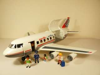 PLAYMOBIL AEROPLANE 4310 PACIFIC 100% COMPLETE WITH INSTRUCTIONS AND 
