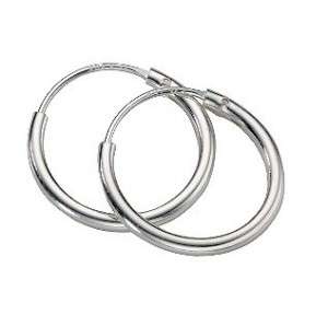 Continuous Endless Round Circle Men Hoop Earrings 2mm  
