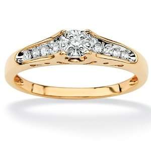   Lux Tutone 10k Gold Diamond Cutout Ring Size 8 Lux Jewelers Jewelry
