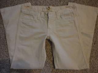   For All Mankind Low Rise Boot Cut Khaki Tan Pants/Jeans 28 x 29 GUC