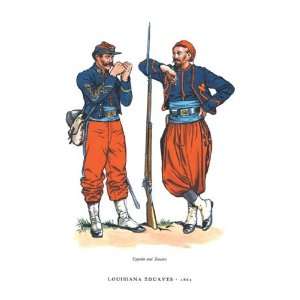  Louisiana Zouaves, 1861 by Unknown 12x18