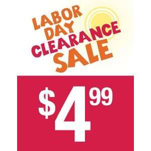  Labor Day Clearance Sale Red Orange Sign