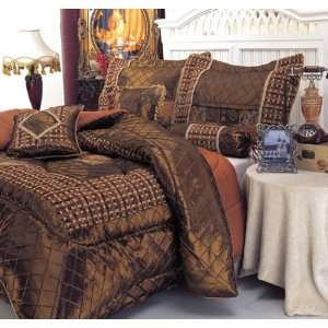  Luxury Textured Babs 7 Piece Comforter Set   Queen Size 