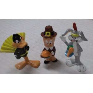  Vintage Looney Tunes Set of Thanksgiving Pvc Figures 