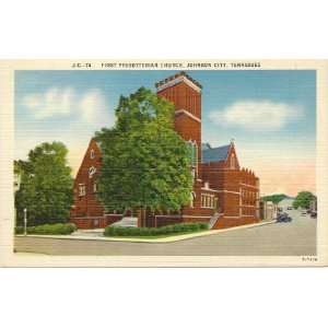   Vintage Postcard First Presbyterian Church Johnson City Tennessee