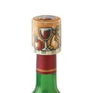 Joie Wine Art Ceramic Bottle Stopper by MSC  Kitchen 