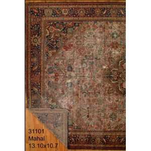  10x13 Hand Knotted Mahal Persian Rug   107x1310