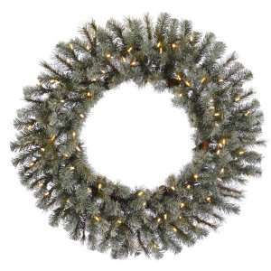 Vickerman 21651   30 Frosted Sartell Wreath 45WmWht (A111531LED) 30 