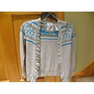 Justice girls gray blue sweater size 16