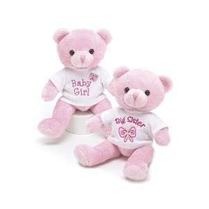  Soft Pink Baby Bears Set of 2 with Tee Shirts Plush [Toy 