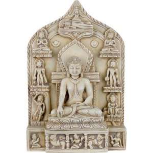  Life of Buddha Self Standing Relief, Stone Finish